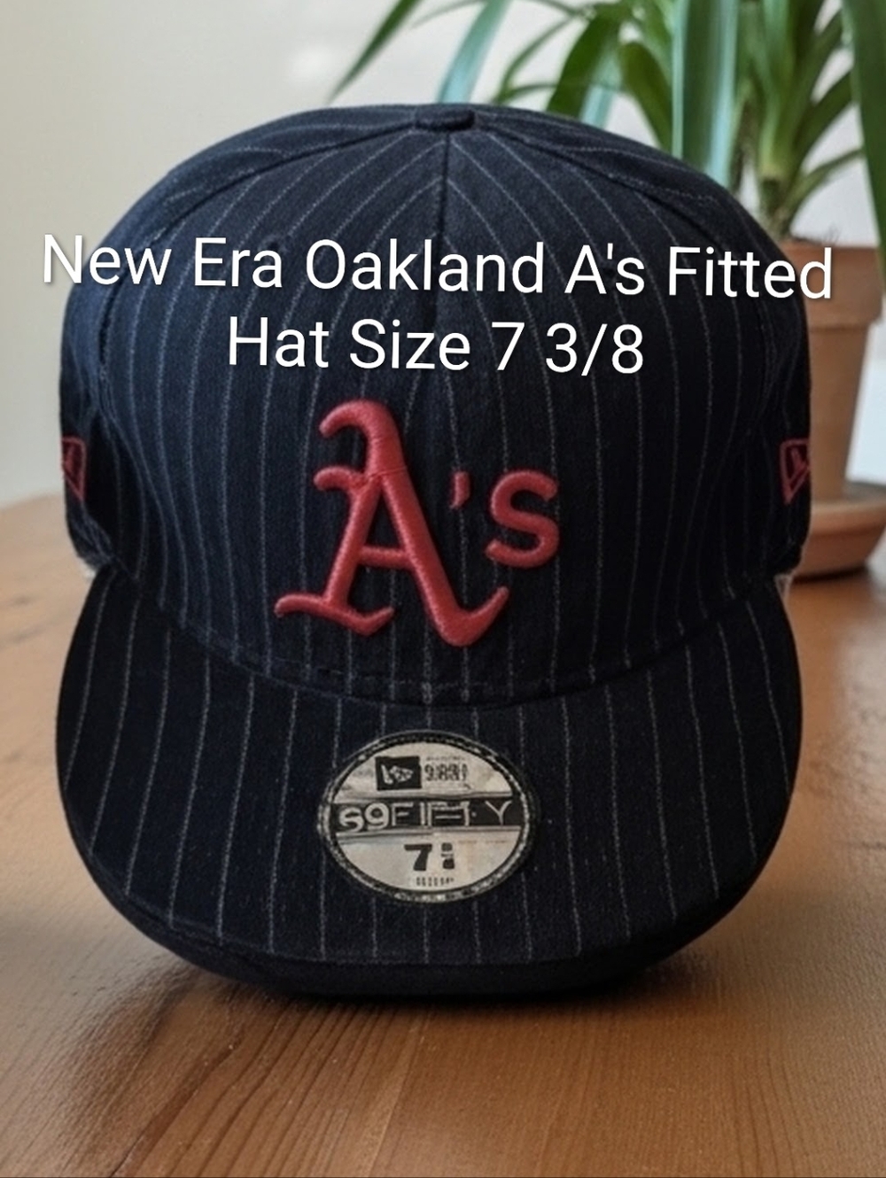 New Era Oakland A's Blue and Pink Fitted Hat Size 7 3/8